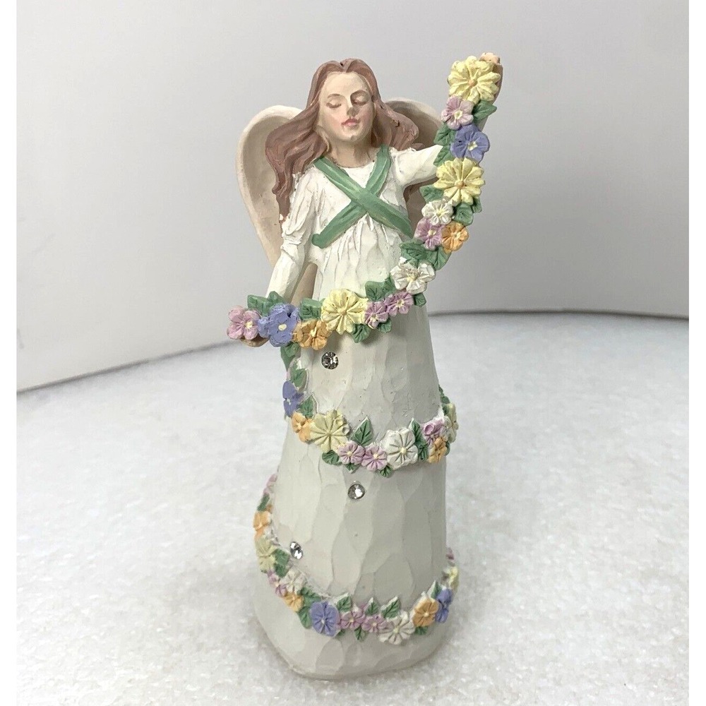 Angel Star 2012 Garden Flowers Guardian Angel Resin Figurine‎ 5.5"